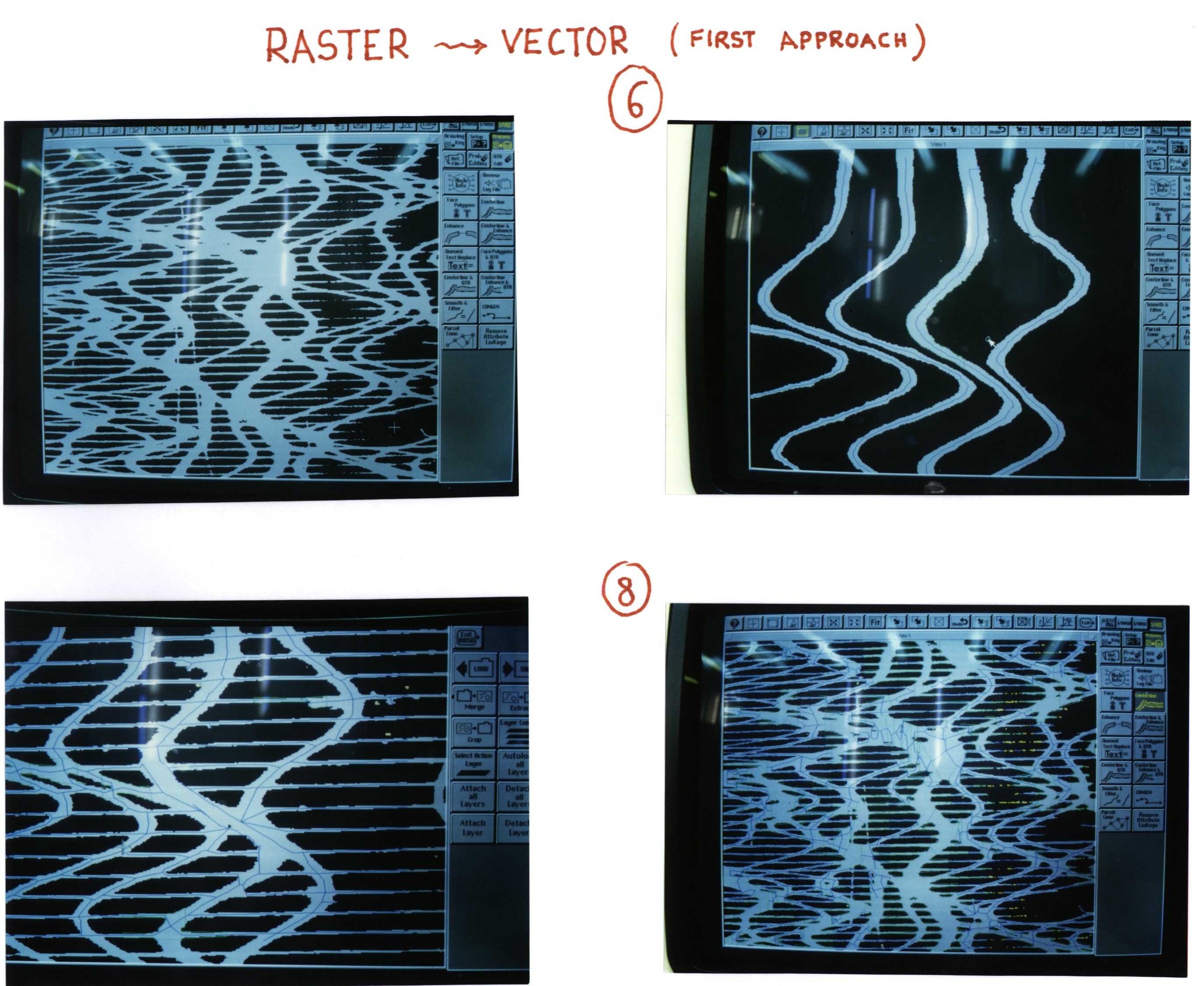 Raster / Vector : 1st test on Intergraph work-station